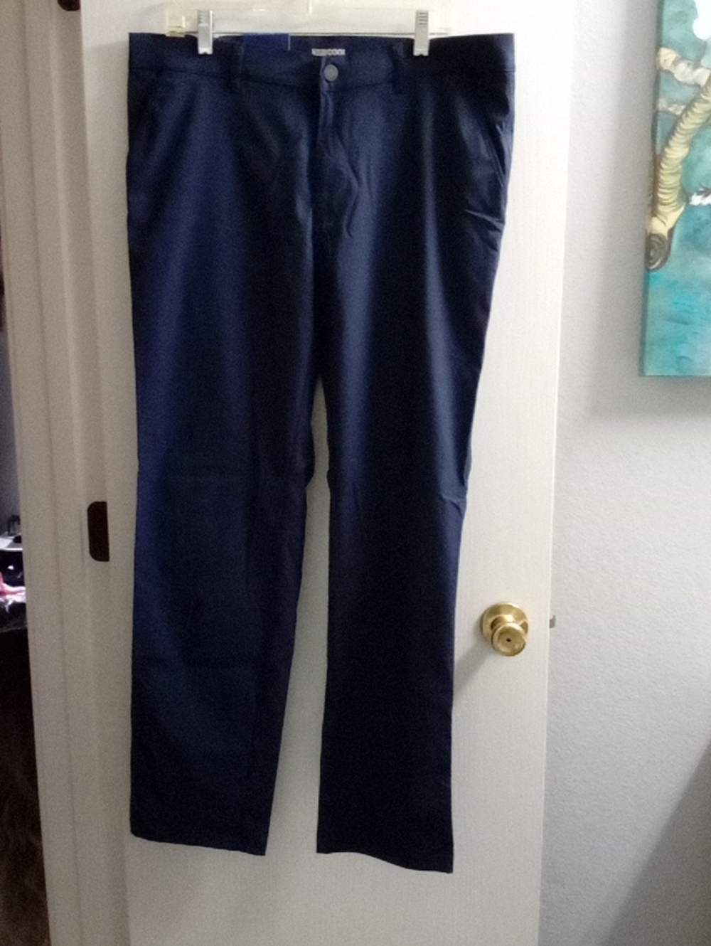 Men's Navy Dress Pants - Classic Straight Fit
